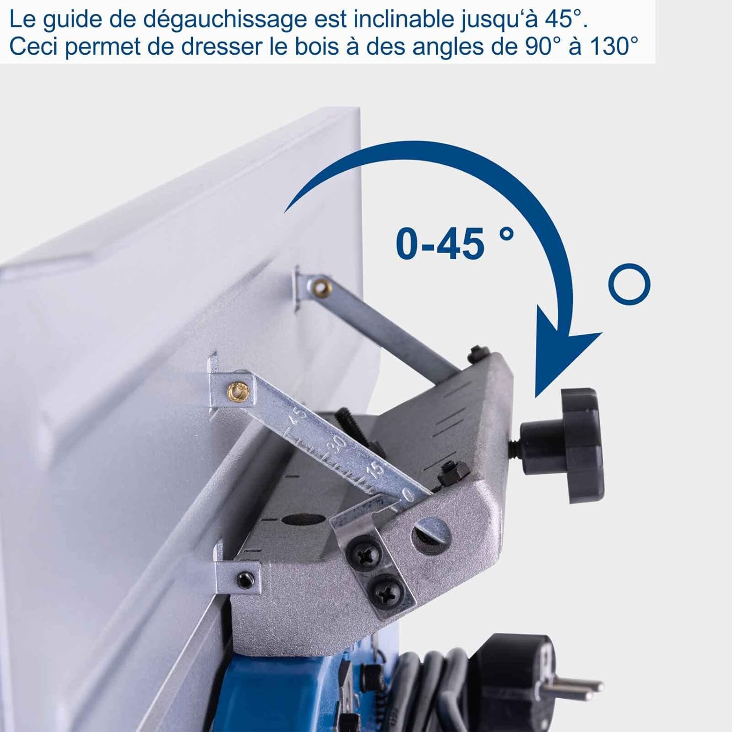 Scheppach Raboteuse & Dégauchisseuse compacte HMS850 | Puissance 1250W | 2 fers en acier rapide | Largeur de rabotage 204mm | Hauteur de passage 120mm | Régime de l'arbre 8500-1min