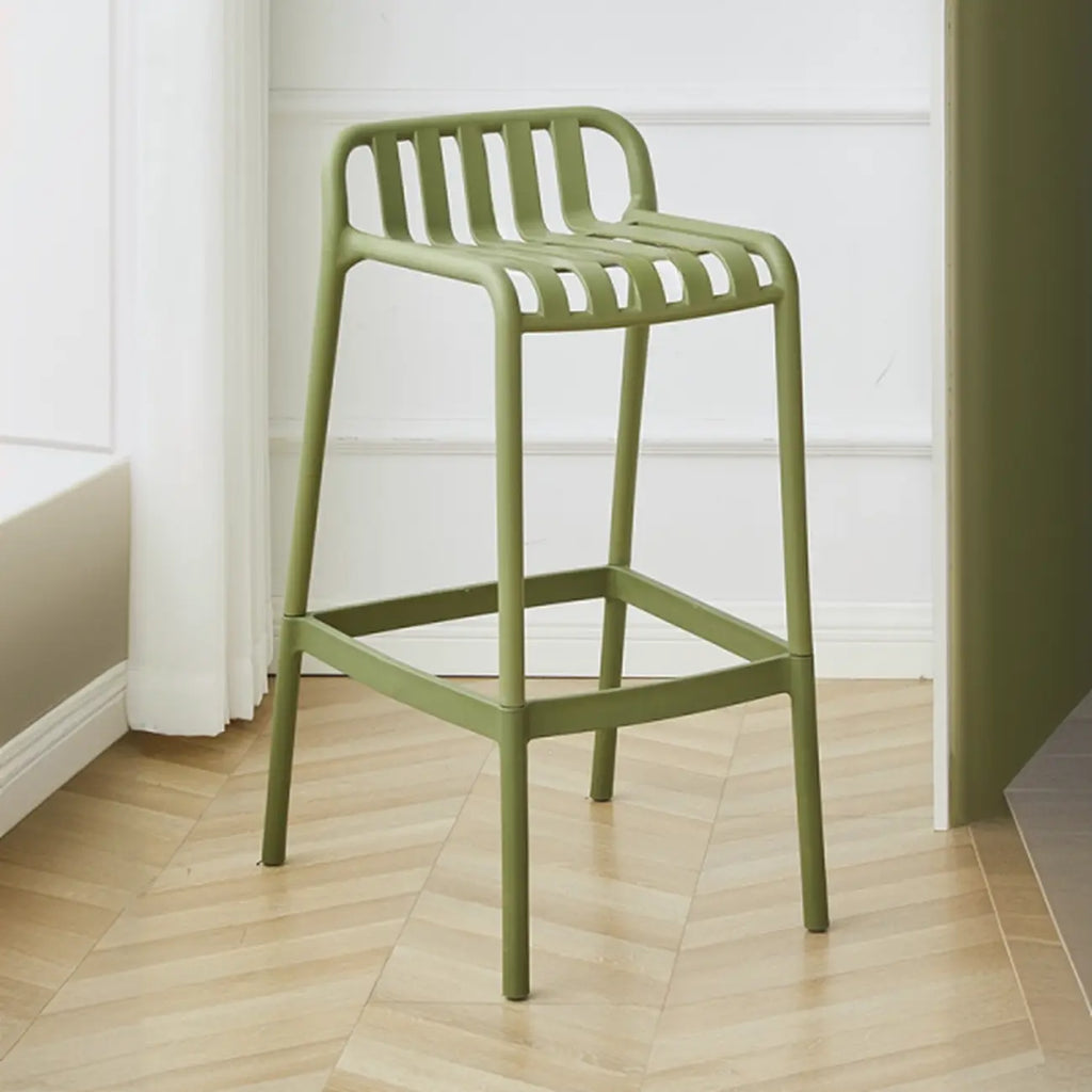 Minimalist Plastic Counter Bar Stool Outdoor Indoor