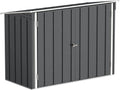 Duramax Abri à vélos pour 2 vélos avec portes doubles verrouillables entièrement larges, abri de stockage en métal, abri de jardin pour vélos, stockage de vélos, 203 x 101 x 146 cm, anthracite