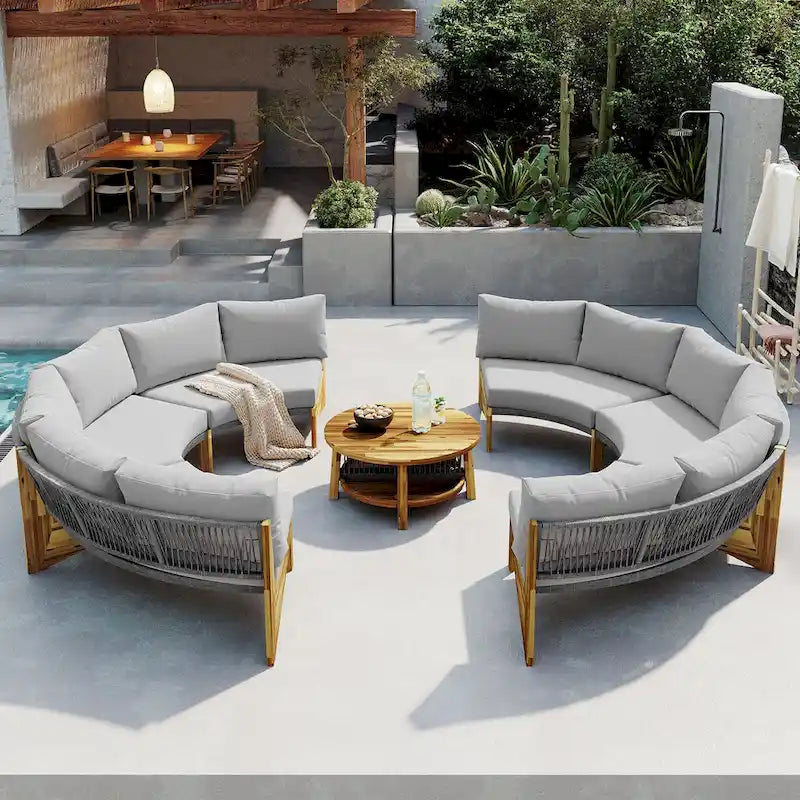 6-Person Outdoor Seating Group with Cushions & 1Coffee Table