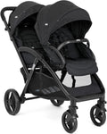Joie - Evalite Duo - Poussette Double Légère - Siège Arrière Inclinable À Plat - Compatible Sièges Auto Et Nacelles - Suspension 4 Roues - Harnais 5 Points SoftTouch - Dès la naissance