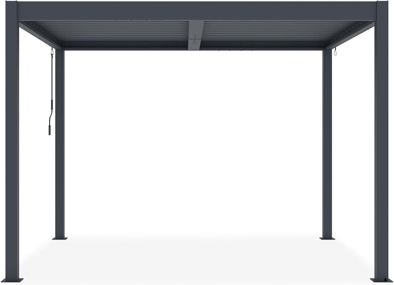 CAZEBOO Pergola Bioclimatique Autoportante Piana 3x2,5 m - 7,5 m² – Pergola Aluminium Gris avec Lames Orientables en Acier – Abri Terrasse et Jardin