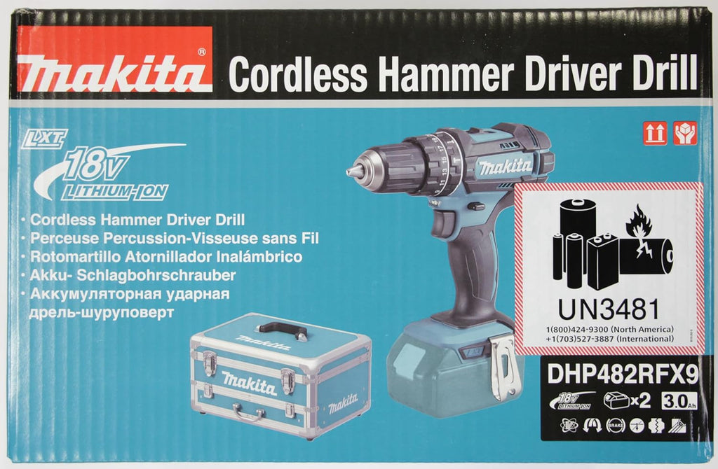 Perceuse à percussion 18V LXT (2x3,0 Ah) avec accessoires -  DHP482RFX9