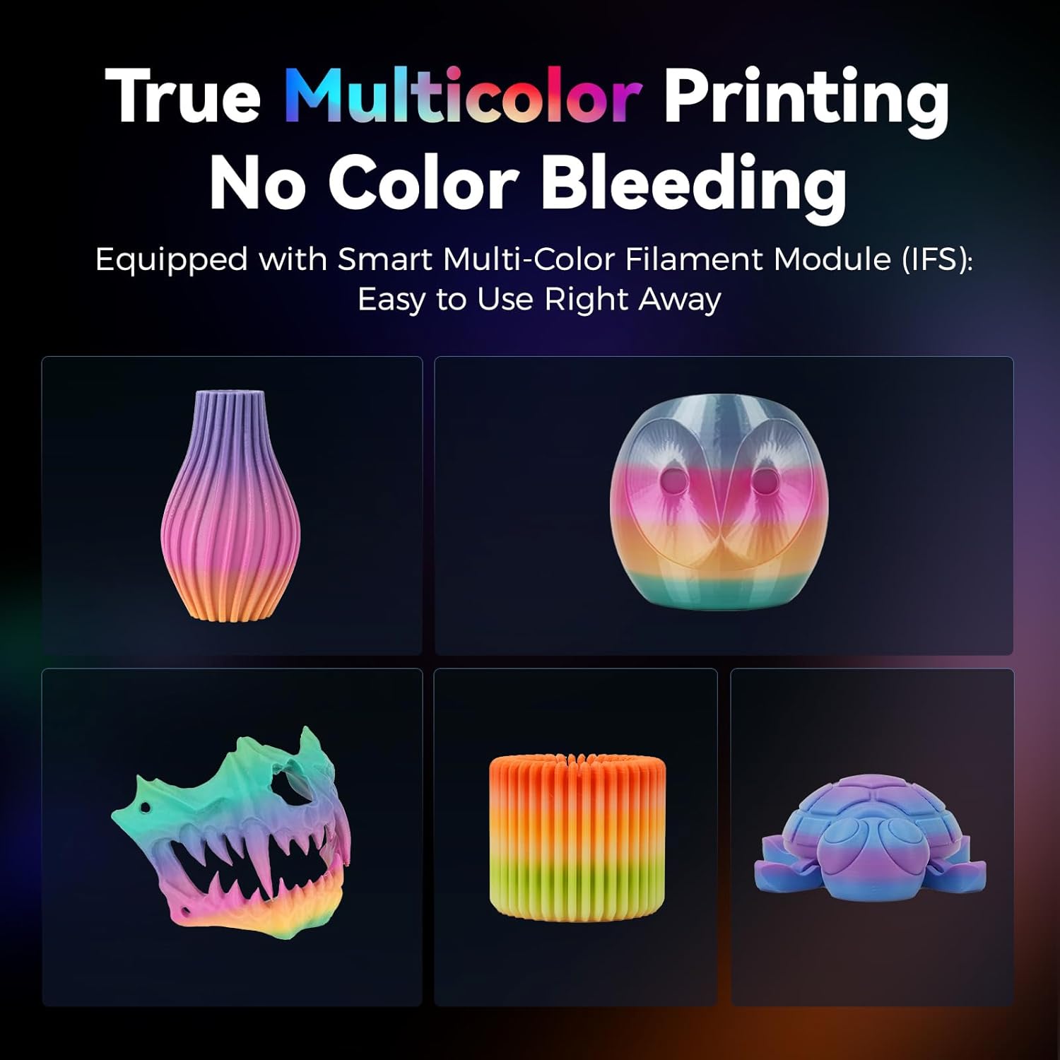 Imprimante 3D Flashforge Adventurer 5X avec Impression Multicolore, Personnalisation avec IFS, Imprimante 3D AD5X Multi-matériaux/Nivellement Entièrement Automatique, Vitesse Maximale : 600 mm/s