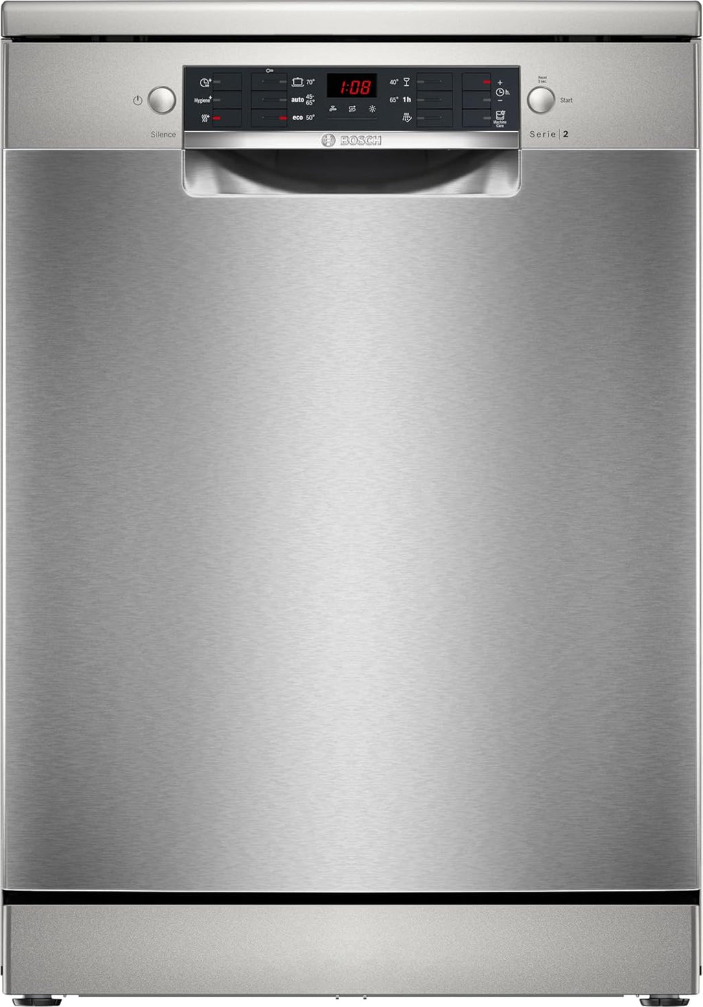 Bosch SMS26AI01F, Série 2, Lave-vaisselle 60 cm, Pose libre, Inox