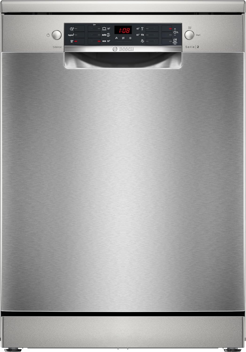 Bosch SMS26AI01F, Série 2, Lave-vaisselle 60 cm, Pose libre, Inox