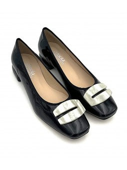 Ballerine Stocks Permanents Vila / Vernis Noir