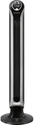 Rowenta Eole Infinite Ventilateur colonne, 3 vitesses, Large diffusion de l'air, Timer jusqu'à 8 h, Mode éco, Oscillation 180°, Télécommande avec rangement intégré VU6670F0