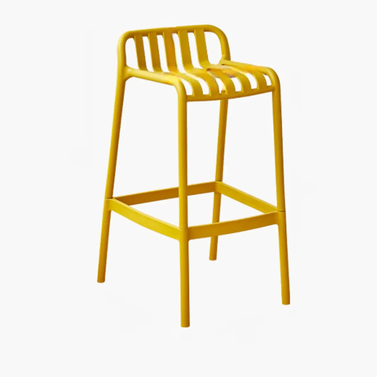 Minimalist Plastic Counter Bar Stool Outdoor Indoor