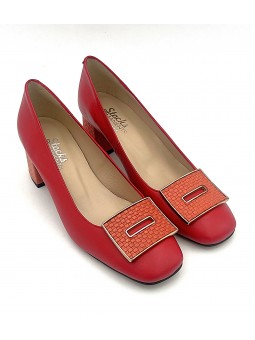 Escarpin Stocks Permanents Nisa / Rouge