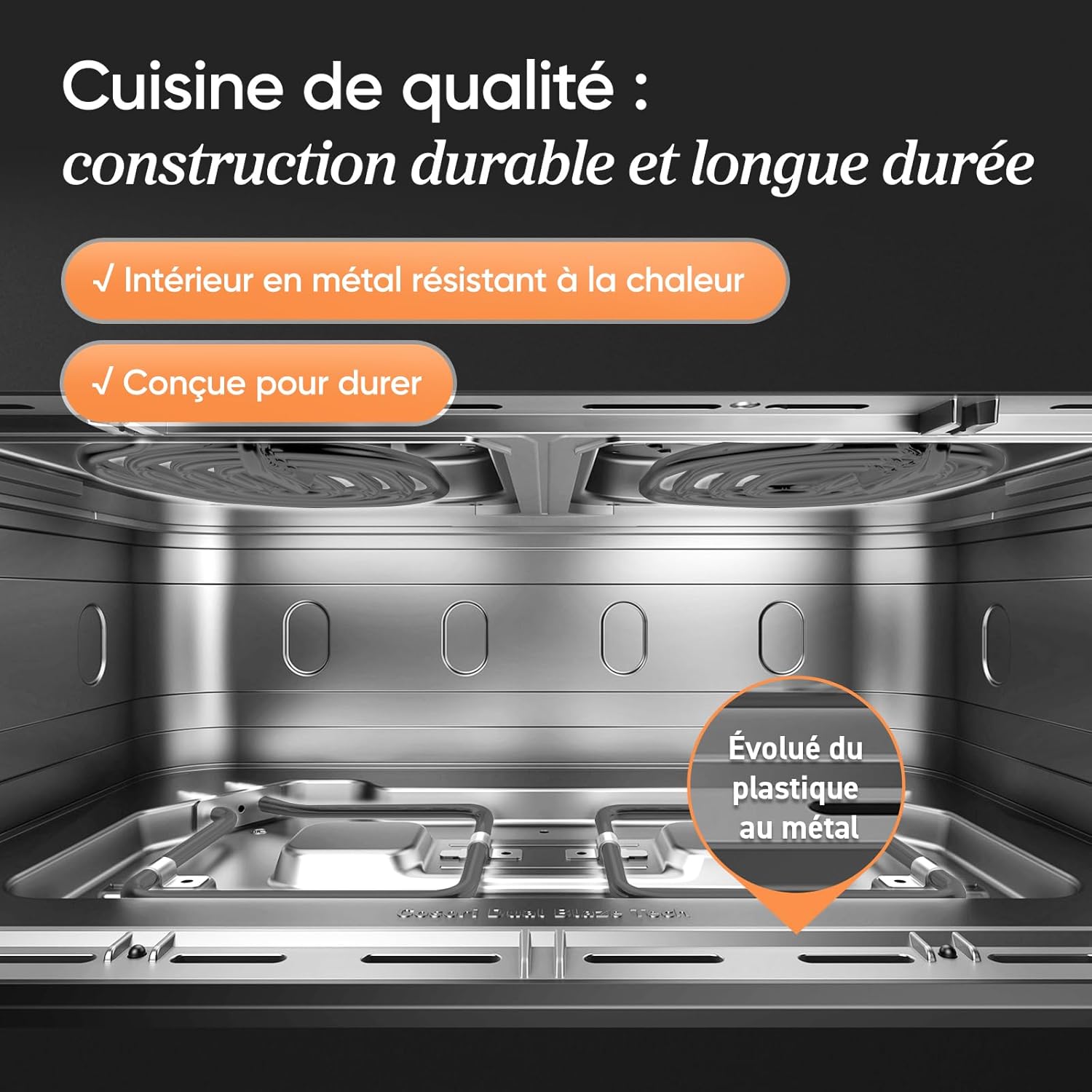 COSORI Air Fryer 10L Twinfry, Friteuse sans Huile Double Résistance, Airfryer à Dual Zone Avec Séparateur Amovible, 5-en-1, Grande Capacité, Cuisson optimale, 40℃-240℃, Contrôle Smart via App