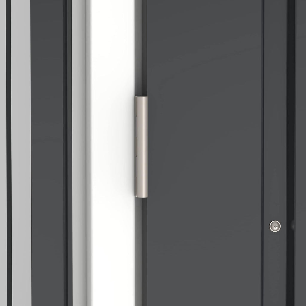 Duramax Abri à vélos pour 2 vélos avec portes doubles verrouillables entièrement larges, abri de stockage en métal, abri de jardin pour vélos, stockage de vélos, 203 x 101 x 146 cm, anthracite