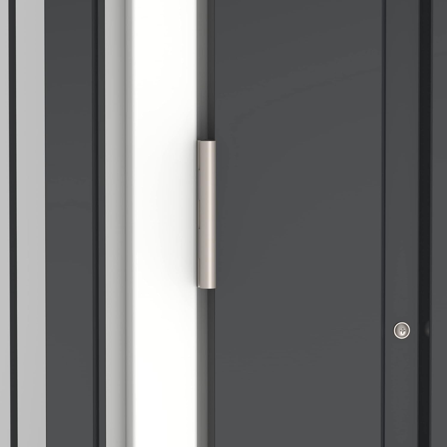 Duramax Abri à vélos pour 2 vélos avec portes doubles verrouillables entièrement larges, abri de stockage en métal, abri de jardin pour vélos, stockage de vélos, 203 x 101 x 146 cm, anthracite