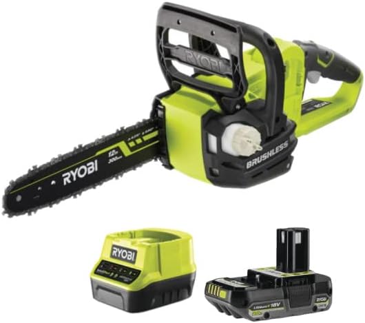 Pack RYOBI Tronçonneuse OCS1830-18V One+ Brushless - 1 Batterie 2.0Ah - 1 Chargeur rapide
