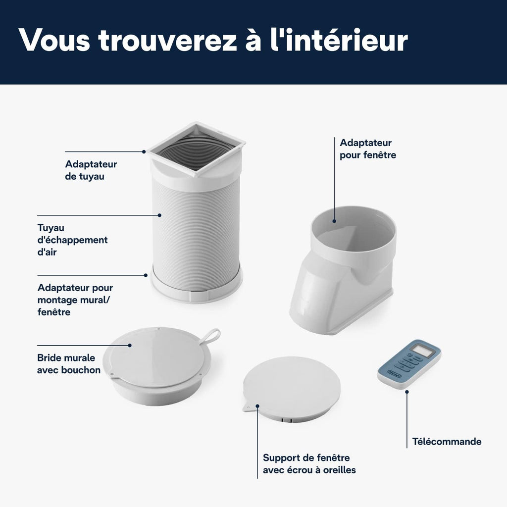 De'Longhi Pinguino Compact ES72 YOUNG, Modèle 2022, Climatiseur Mobile Silencieux, 8.300 BTU/h, 2,1 kW, 60m3, Gaz R290, Fonction Déshumidificateur, 24 Heures Timer, Classe Énergétique A, Blanc