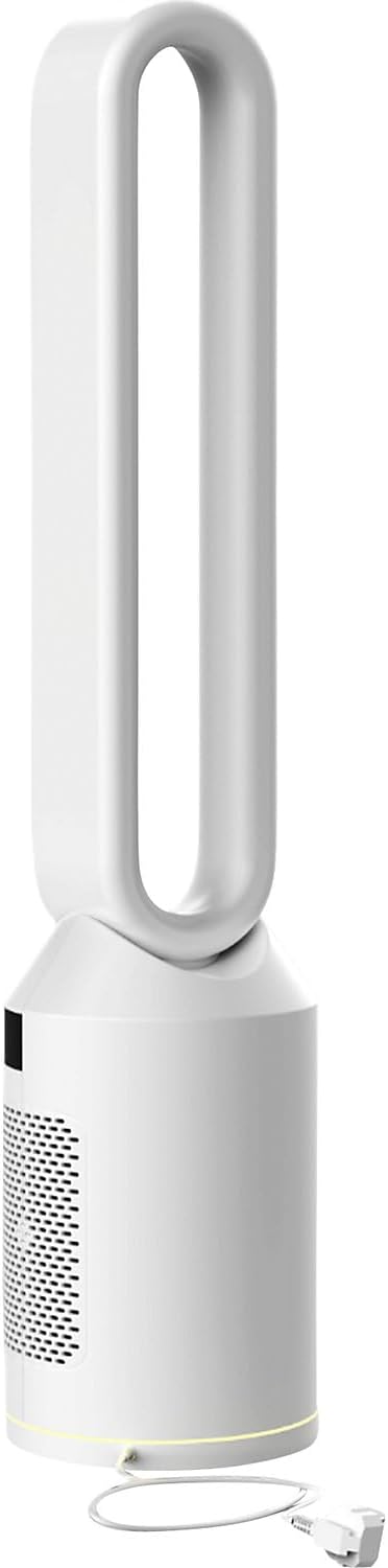 BE COOL Ventilateur tour sans rotor 40 W, moteur CC silencieux, 12 niveaux, 3 modes, oscillation à 70°, minuterie 12h, télécommande, écran tactile LED, fonction anions, éclairage ambiant