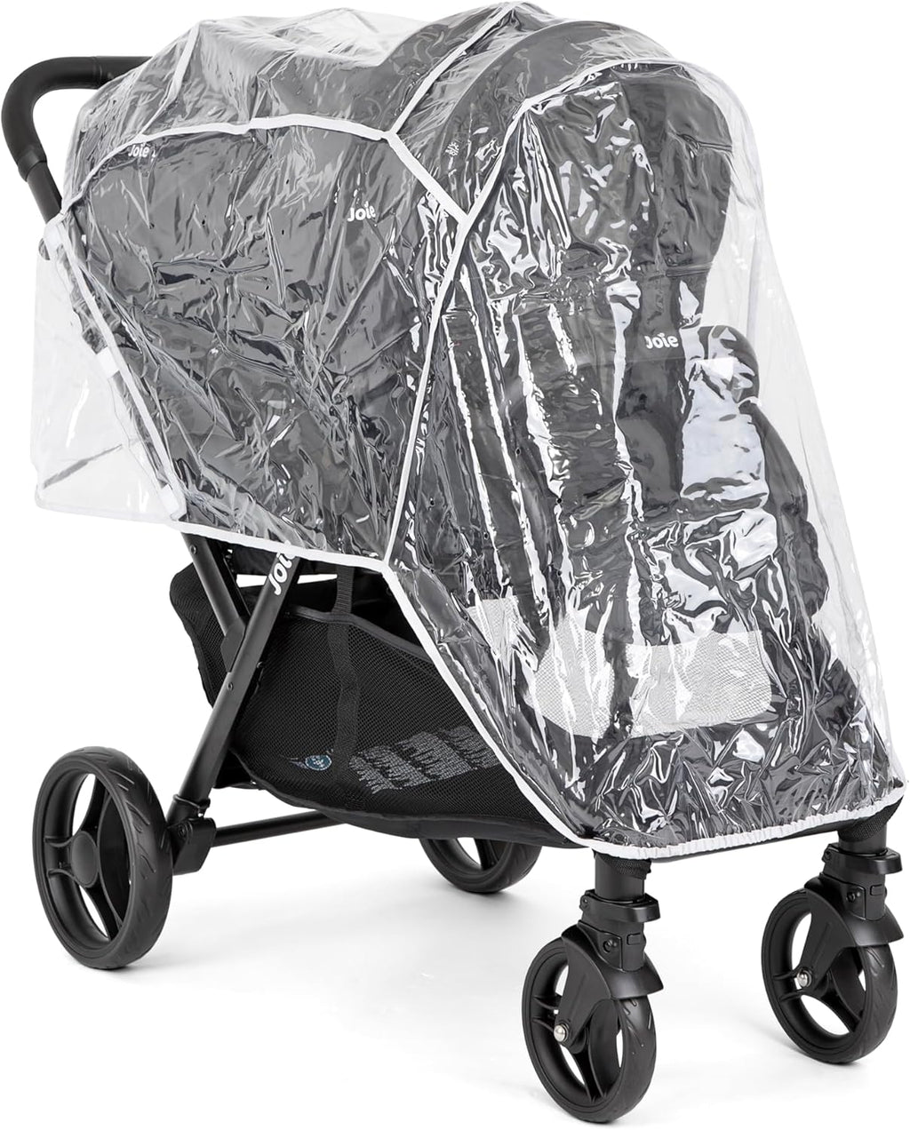 Joie - Evalite Duo - Poussette Double Légère - Siège Arrière Inclinable À Plat - Compatible Sièges Auto Et Nacelles - Suspension 4 Roues - Harnais 5 Points SoftTouch - Dès la naissance