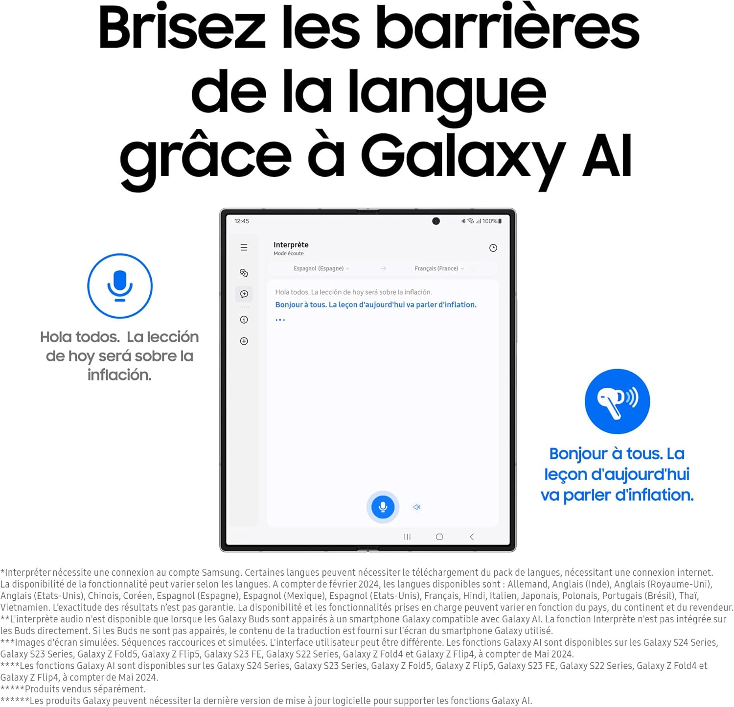 Buds3 Pro, Écouteurs sans Fil, Réduction Active de Bruit, Bluetooth, Argent, Audio 360, AI, Chargeur Secteur Inclus, (Version FR)