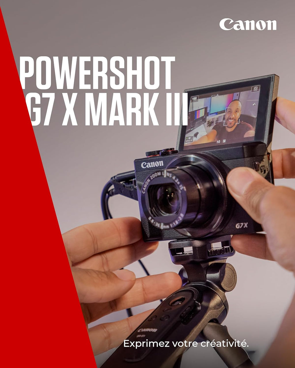Canon PowerShot G7 X Mark III (Noir) - Appareil Photo numérique avec capteur 1 Pouce et vidéo 4K - Idéal pour Le vlog - Wi-FI et Bluetooth - Adopté par Les Créateurs Nomades