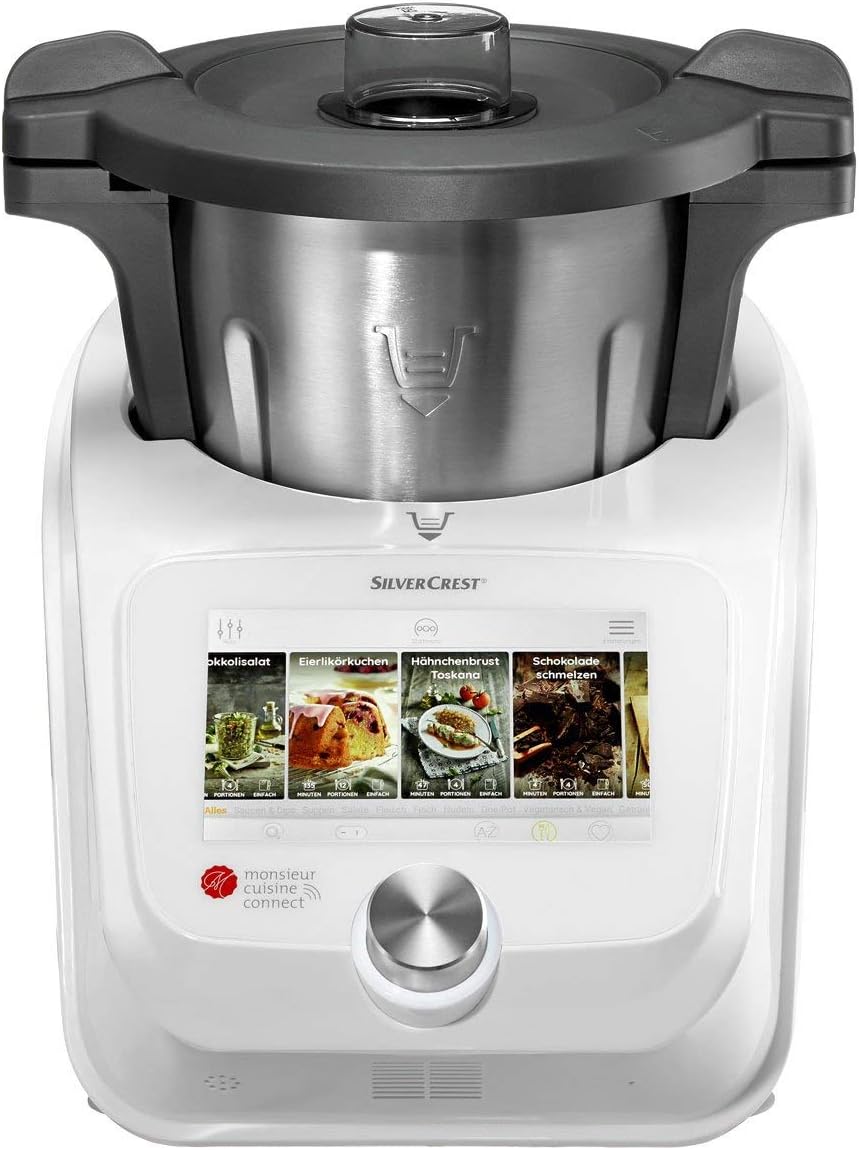 Unbekannt SilverCrest Monsieur Cuisine Connect Robot-cuiseur avec accessoires standards Weiß