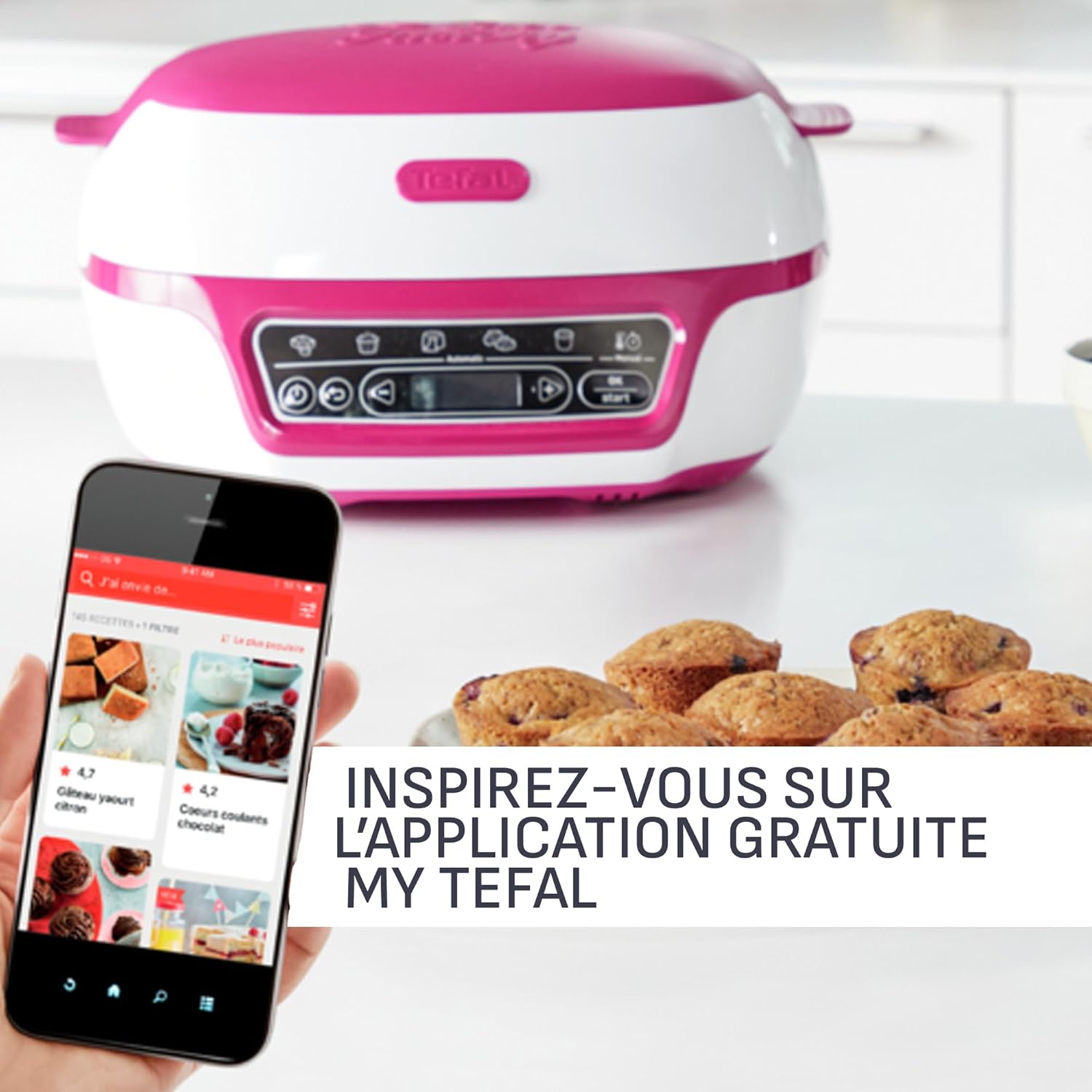 Cake Factory Délices, Machine à gâteaux, 5 programmes, mode manuel, moules muffins, cakes, madeleines, donuts