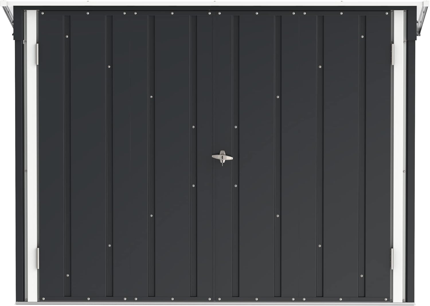 Duramax Abri à vélos pour 2 vélos avec portes doubles verrouillables entièrement larges, abri de stockage en métal, abri de jardin pour vélos, stockage de vélos, 203 x 101 x 146 cm, anthracite