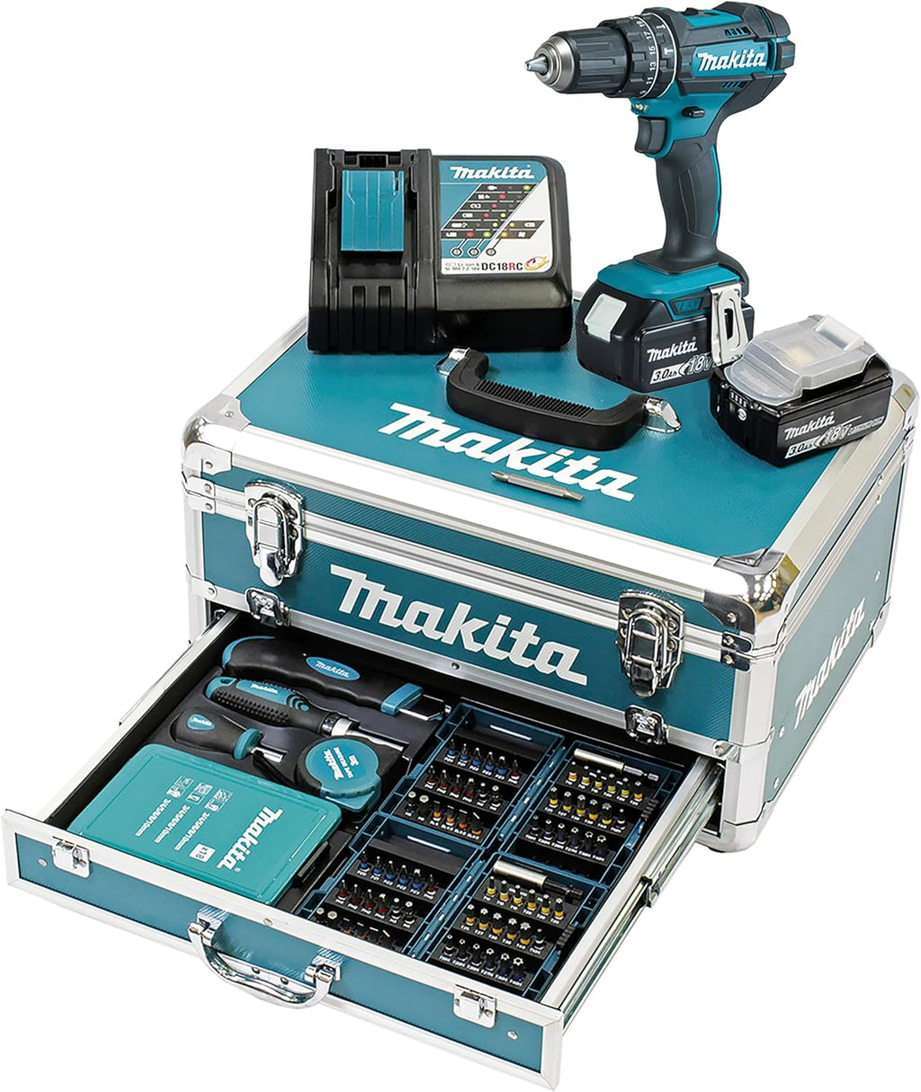 Perceuse à percussion 18V LXT (2x3,0 Ah) avec accessoires -  DHP482RFX9