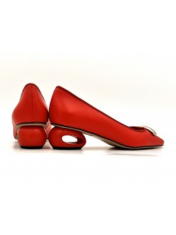 Escarpin Stocks Permanents Ruth / Rouge
