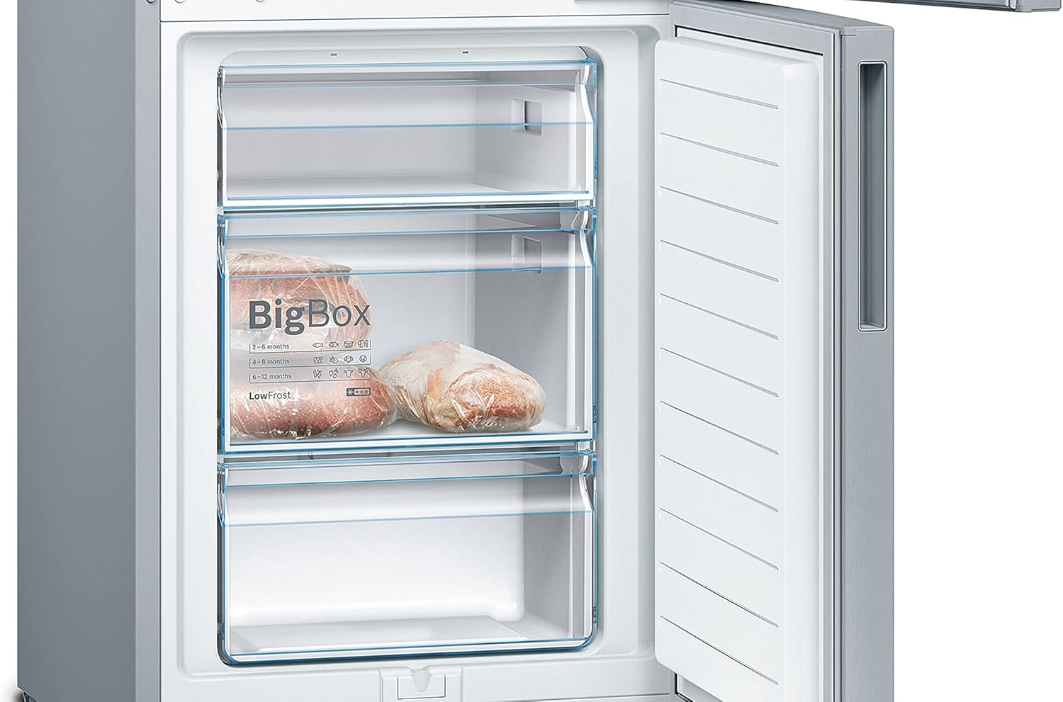 Bosch KGV33VLEAS - Réfrigérateur combiné pose libre - Série 4 - 288L - Inox