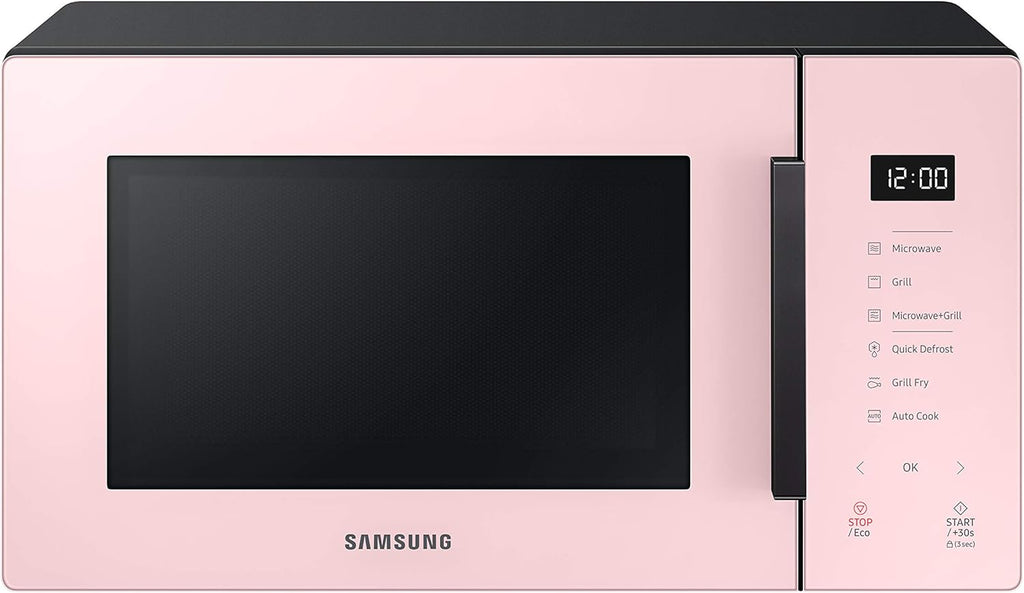 Samsung MG23T5018CP Four à micro-ondes, 23 L, 1100 W, Air Fry, avec plateau doreur, verre design, poudre