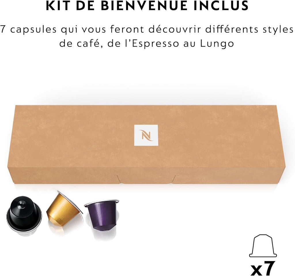 De'Longhi Nespresso CitiZ EN167.W, Machine à Café en Capsules, Machine à Café pour une Tasse, Design Compact, Pression 19 Bar, 2 Tailles de Tasses, Ensemble de Bienvenue Inclus, Blanc