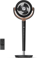 DREO ventilateur sur pied silencieux 20 dB avec oscillation omnidirectionnelle 120°+120°, portée du vent 26 m, débit d’air 1615 m³/h, circulateur Turbo, hauteur réglable 94–107 cm, 3 modes, 8 vitesses