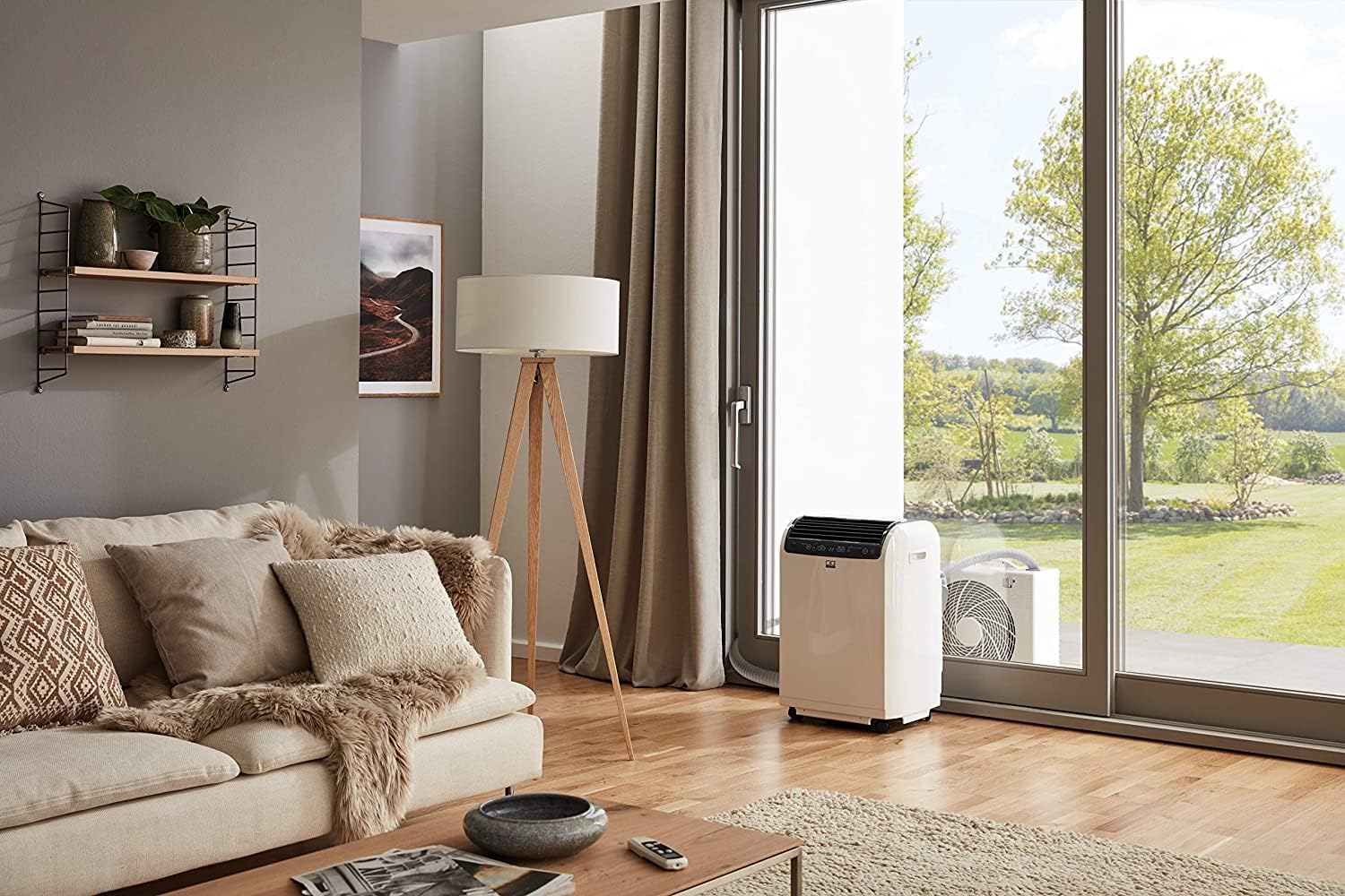 REMKO RKL 495 DC Climatiseur intérieur local argent (version split, climatiseur pour environ 120 m³, capacité de refroidissement 4,3 KW, télécommande incluse) 1616496