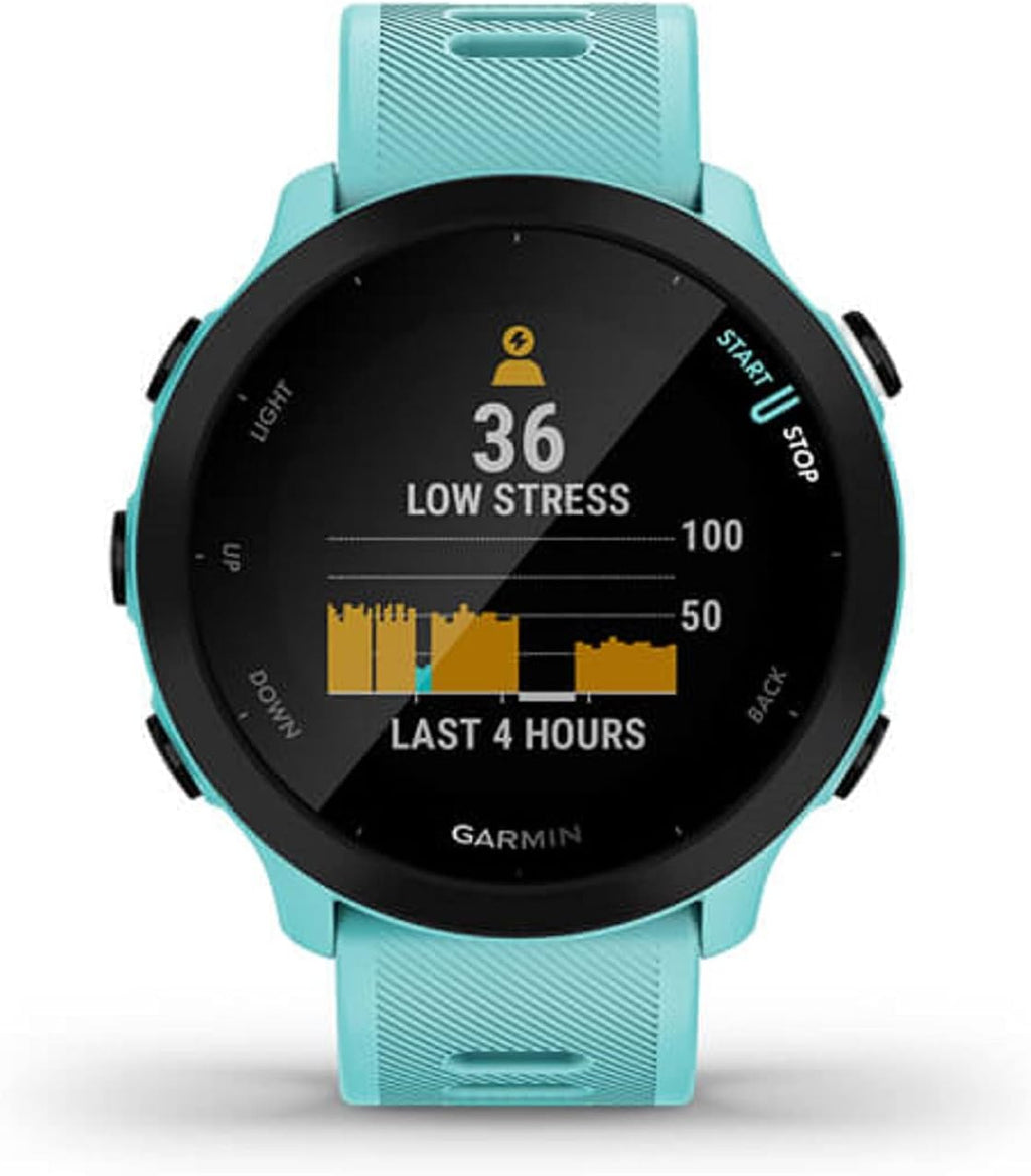 Garmin Forerunner 55 Montre de Course GPS avec entraînements Quotidiens suggérés, jusqu'à 2 semaines d'autonomie, Aqua