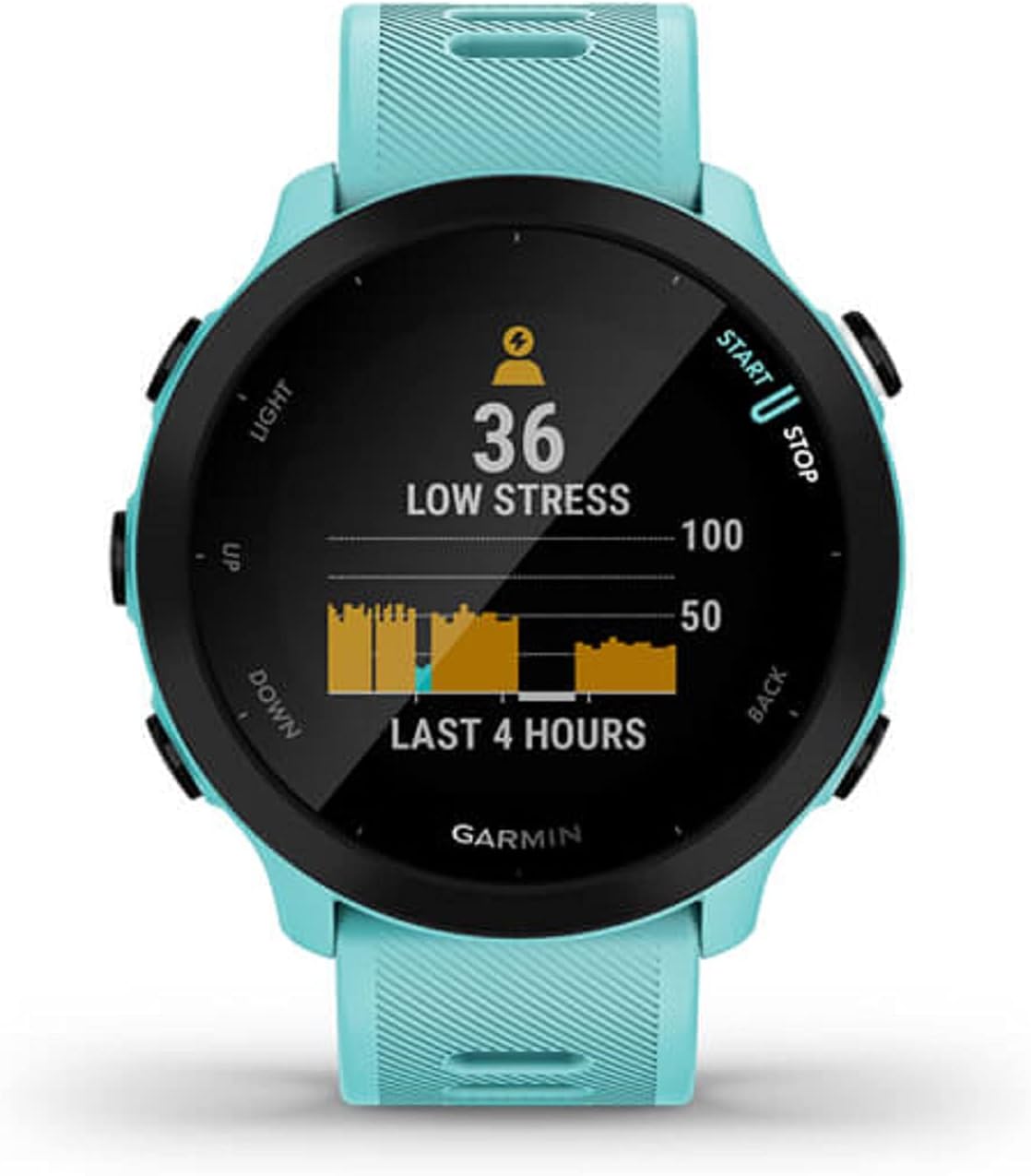 Garmin Forerunner 55 Montre de Course GPS avec entraînements Quotidiens suggérés, jusqu'à 2 semaines d'autonomie, Aqua