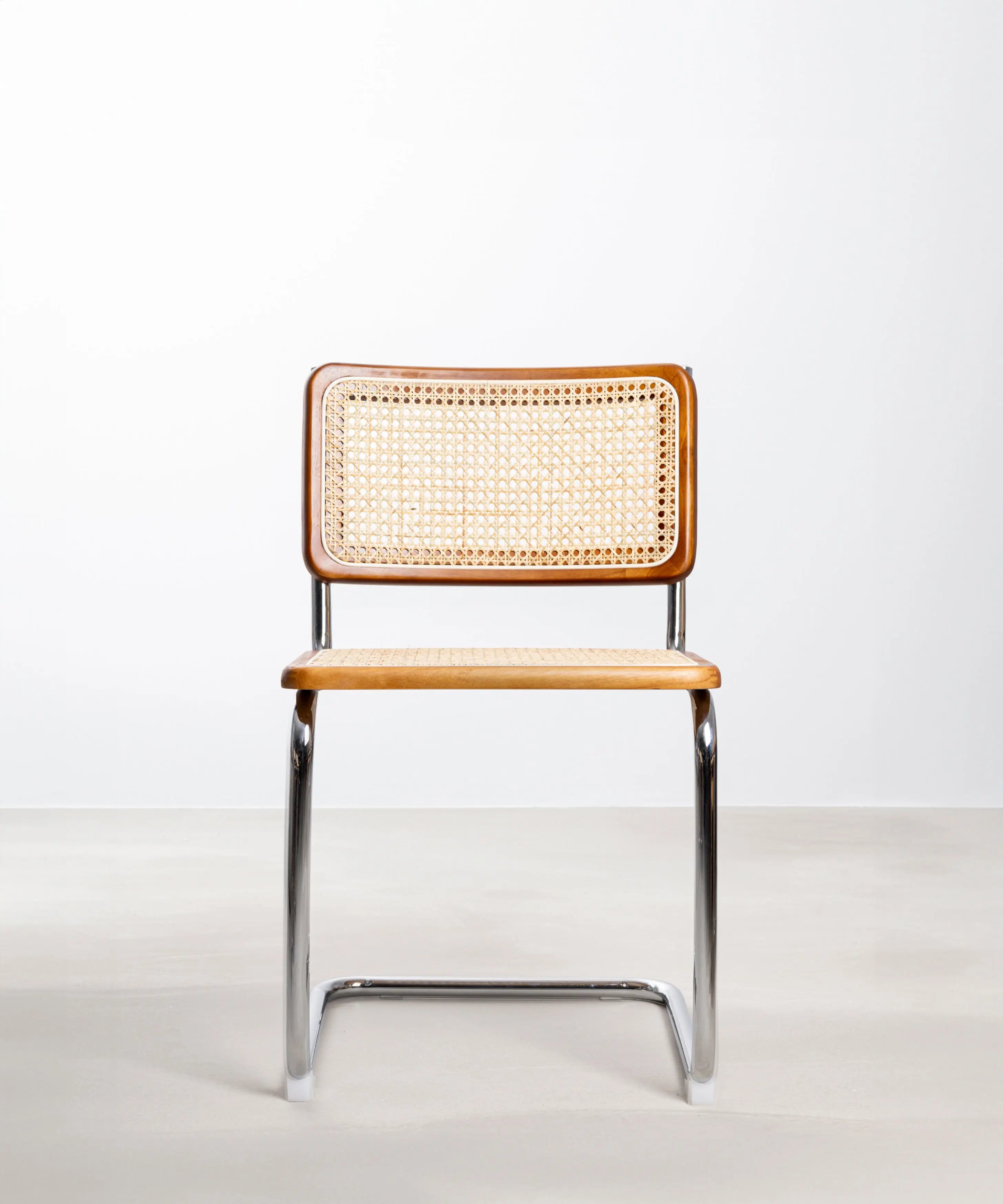 Silla de Comedor de Madera, Ratán y Metal Candy