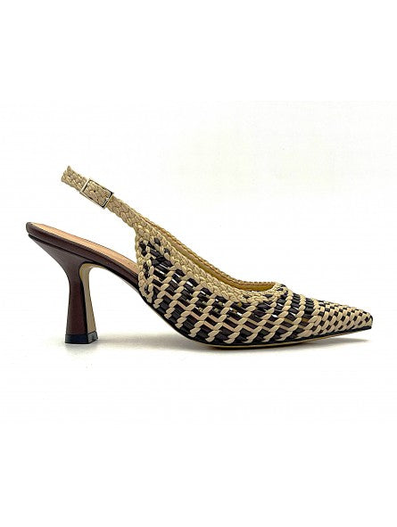Escarpin Nacrée Yola / Beige - Marron