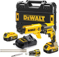 DEWALT - Visseuse Plaques de Plâtre Brushless 18V XR 5.0Ah Li-Ion - DCF620P2K-QW - Tournevis Électrique sans Fil avec 2 Batteries et Chargeur - Vitesse à Vide 0-4400tr/min - 435W