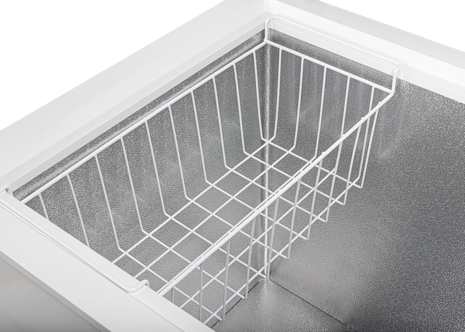 METRO Professional Congélateur bahut GHF2300, acier/aluminium, 112.5x61x83.5 cm, 300L, 95W, 1 panier, éclairage LED, 4 roulettes, avec serrure, blanc