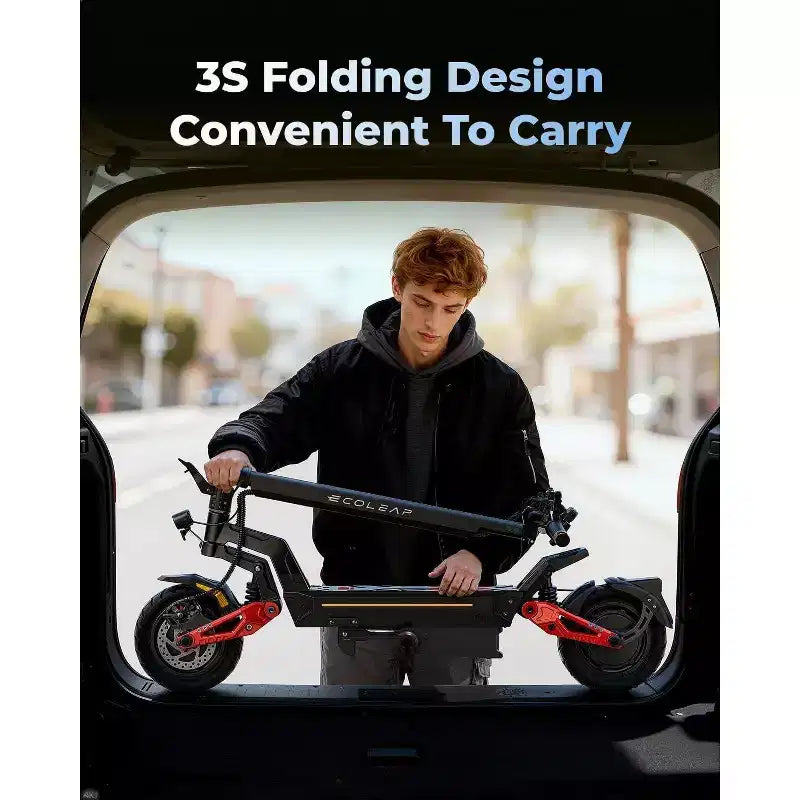 ECOLEAP L7 PRO Electric Scooter for Adults, 4000W Peak Dual Motor, 43.5MPH, 75Mile Range, Dual Suspension, Front & Rear Disc Brakes, UL