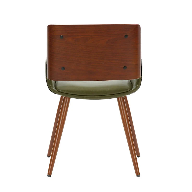 Carson Carrington Kjerringvag Faux Leather Mid-Century Dining Chair with Metal Legs