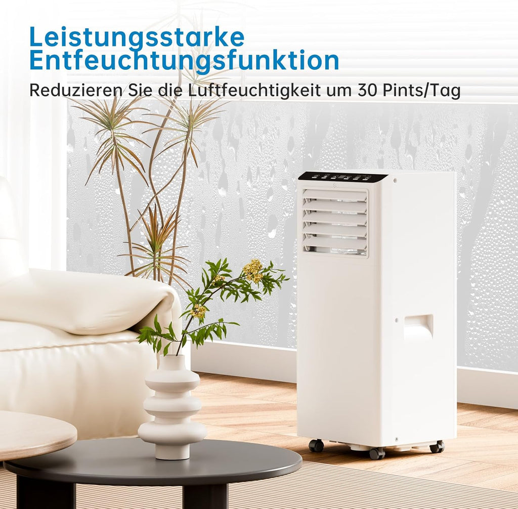 Climatiseur Mobile 7000 BTU, Mobile Klimageräte Avec Tuyau d’évacuation, Climatiseur Mobile Silencieux