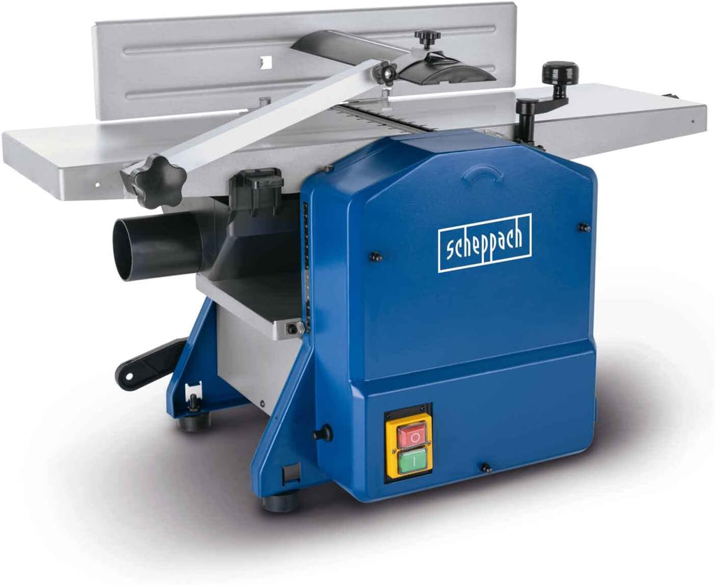 Scheppach Raboteuse & Dégauchisseuse compacte HMS850 | Puissance 1250W | 2 fers en acier rapide | Largeur de rabotage 204mm | Hauteur de passage 120mm | Régime de l'arbre 8500-1min