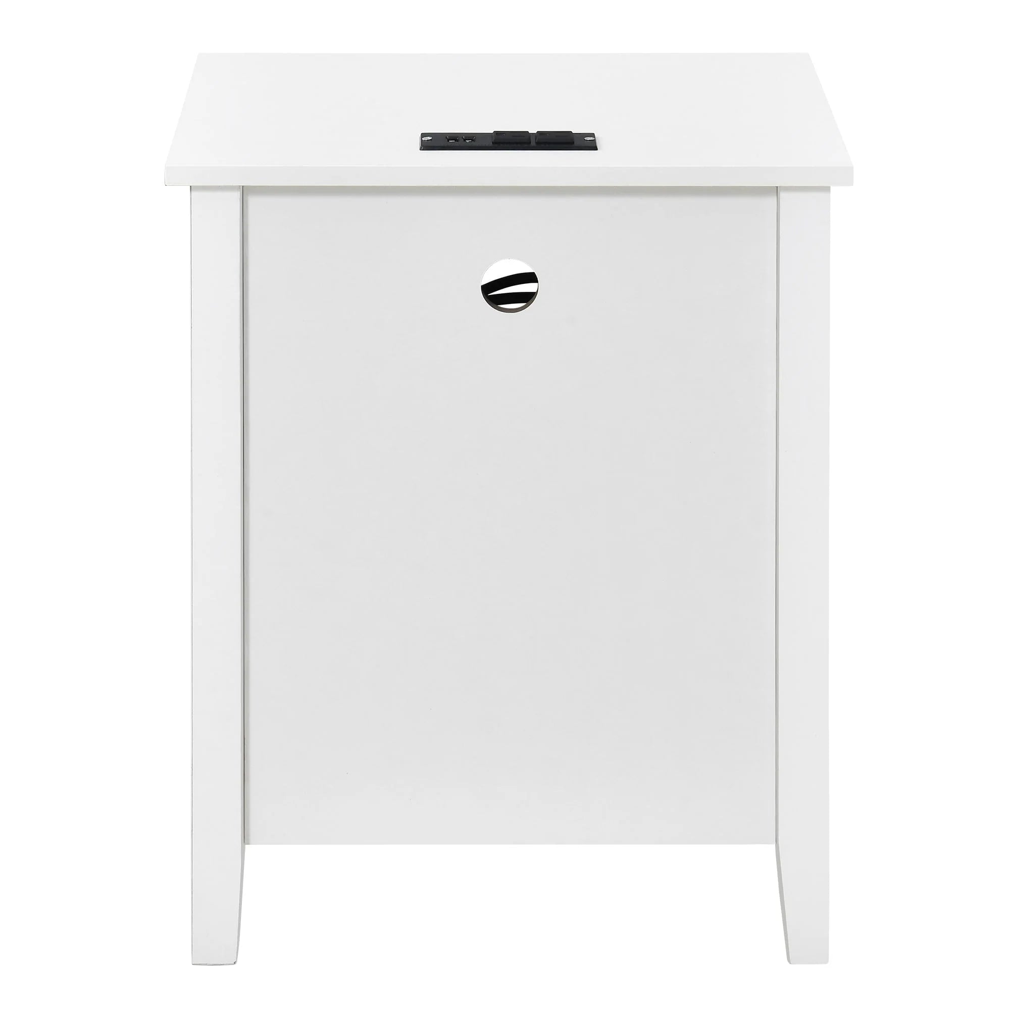 Nightstand Set of 2 with Charging Station End Side Table with 2 Drawers with USB Ports and Outlets Bedside Bed