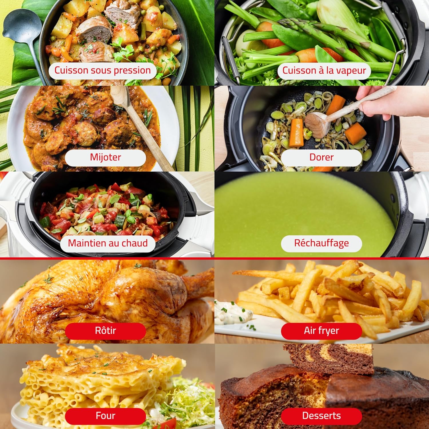 Moulinex Cookeo+ avec Extra Crisp, Multicuiseur, Air fryer, 10modes de cuisson, Cuisson sous pression, Recettes faciles pas à pas, CE85XCF0, Blanc