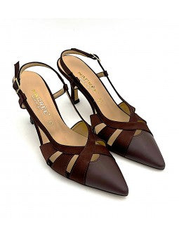 Escarpin Nacrée Zora / Marron