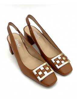 Escarpin Stocks Permanents Virgie / Camel