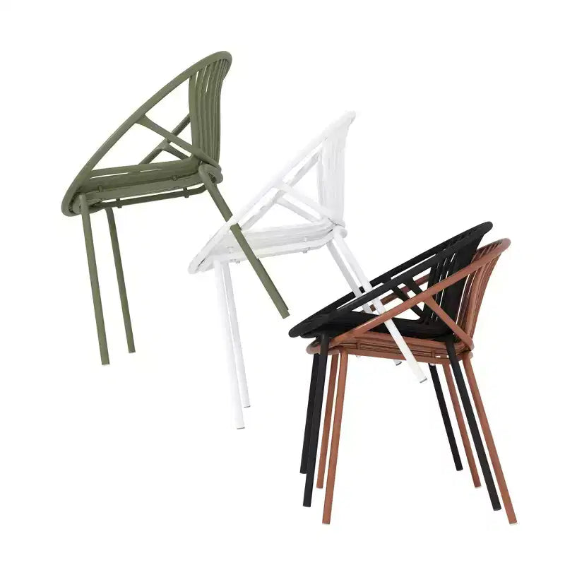 7-Piece Outdoor Expandable Patio Dining Set with Stackable Chairs, Acacia Wood Table