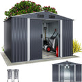 GARDEBRUK Abri de Jardin métal XXL 5m² Fondation 260x205x180cm Porte coulissante Anthracite-métallique cabane de Jardin cabanon de Jardin 9m³