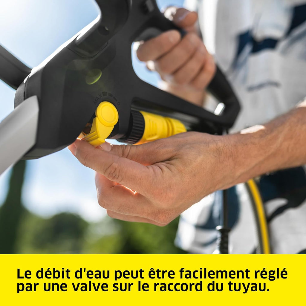 Kärcher Nettoyeur de Terrasses PCL 6, Pression Max. 10 Bar, Débit d'eau Max. 180 l/h, Largeur de Travail 300 mm, Rotation des Brosses : 600-800 TR/Min, pour Bois, Surfaces Composite, Dalles de Pierre